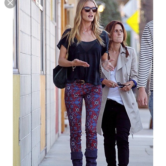Current/Elliot vintage print ankle crop jean 27 - Picture 1 of 4